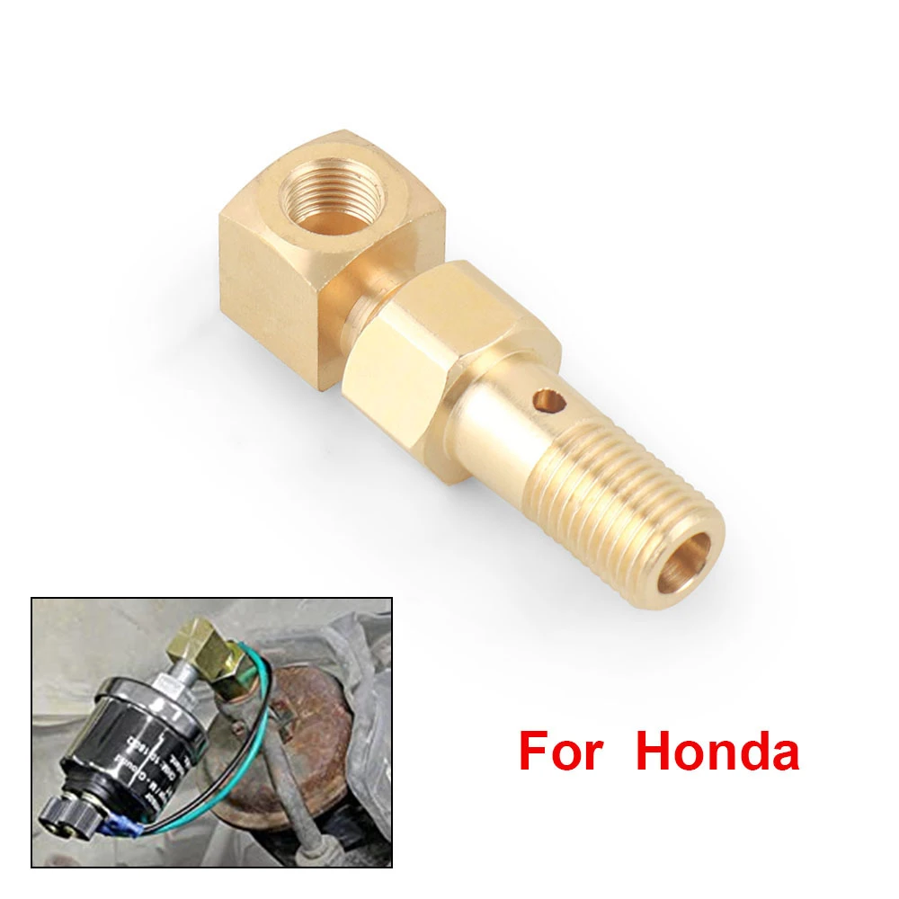 

​Fuel Pressure Gauge For Honda Banjo Bolt Adapter M12 x 1.25 to 1/8-27 NPT