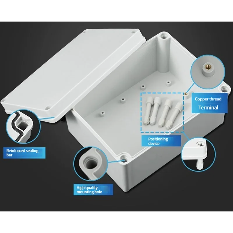 ABS plastový vodotěsný křižovatka skříňka AG outdoorové déšť bezpečný skříňka outdoorové energie ubytování monitoring vodotěsný skříňka pečeť knoflík skříňka