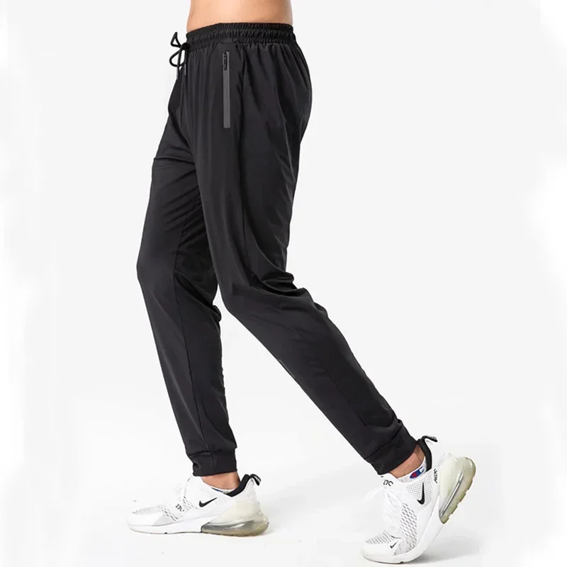 Men Sports Running Pants Zipper Athletic Football Soccer Training Elasticity Legging Jogging Gym Trousers 6