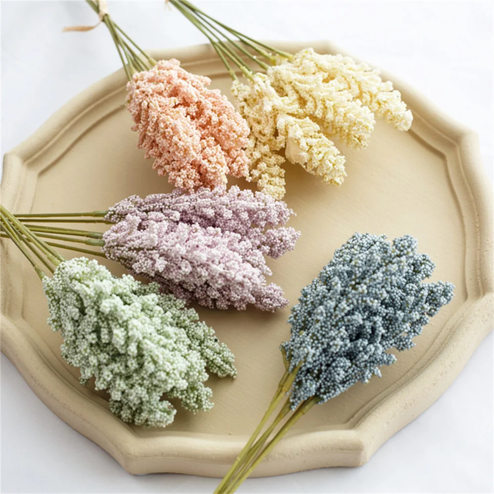 Lavender Artificial Flower Bouquet for Home Decoration - Set of 6 Pieces