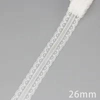 (5 yards/roll) white Lace ribbon fabric Webbing Decoration Lovely gift packing polyester Material 3