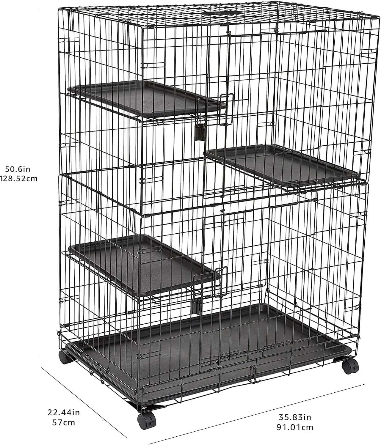 Large 3-Tier Cat Durable,Pliable Cage Playpen Box Crate Kennel
