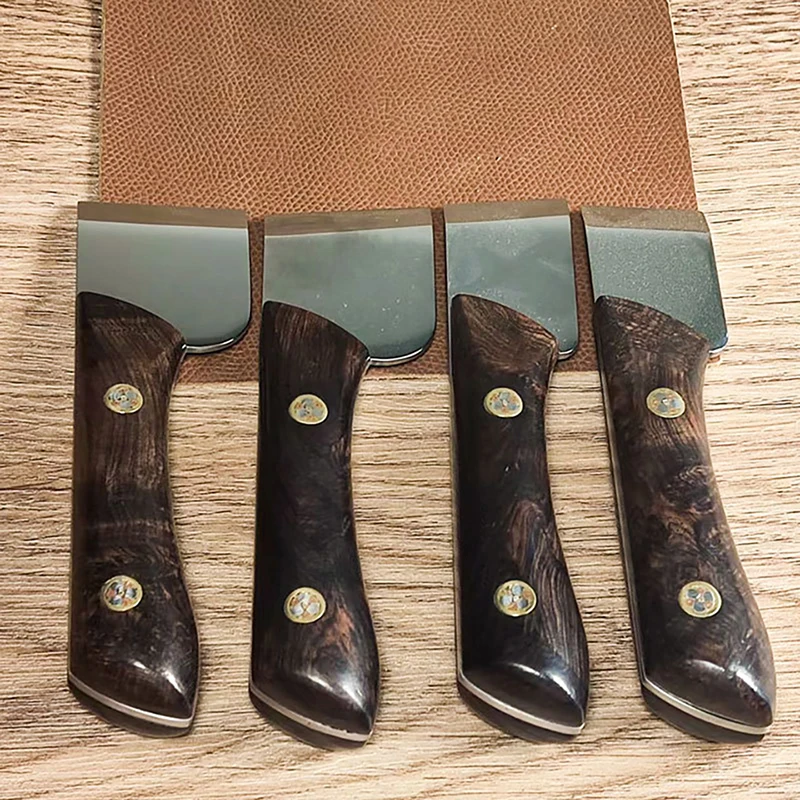Skiving Knife For Leather Work Leather Cutting Knife Brown Ebony Wood  Skiver Leather Sewing Carvings Thinning Handle Diy Tools - Cutting -  AliExpress