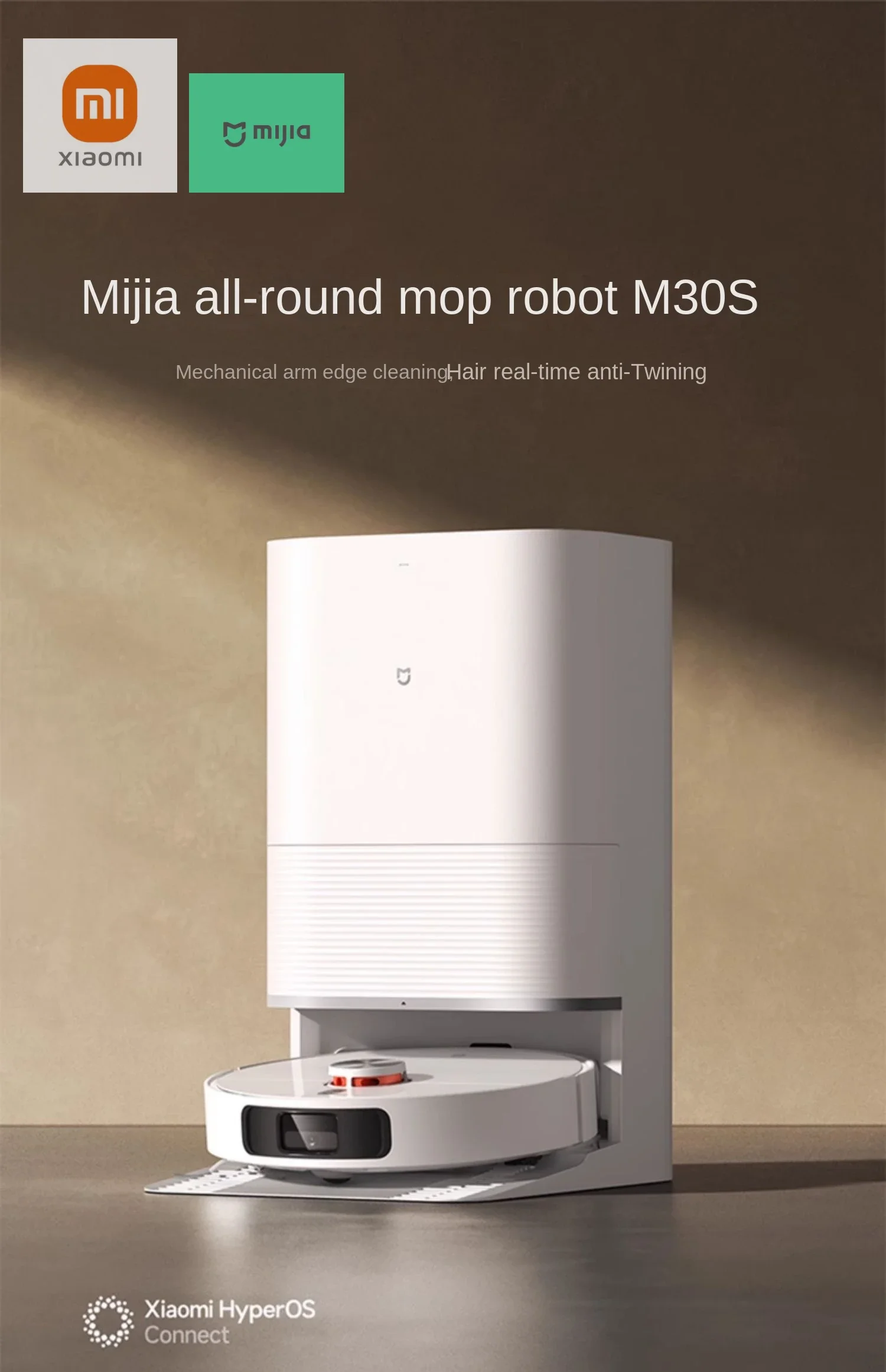 

NEW 2024 XIAOMI MIJIA M30 S Almighty Sweeping Robot Sweep and Drag All-in-one Anti-winding MOP Vacuum Cleaners D103CN