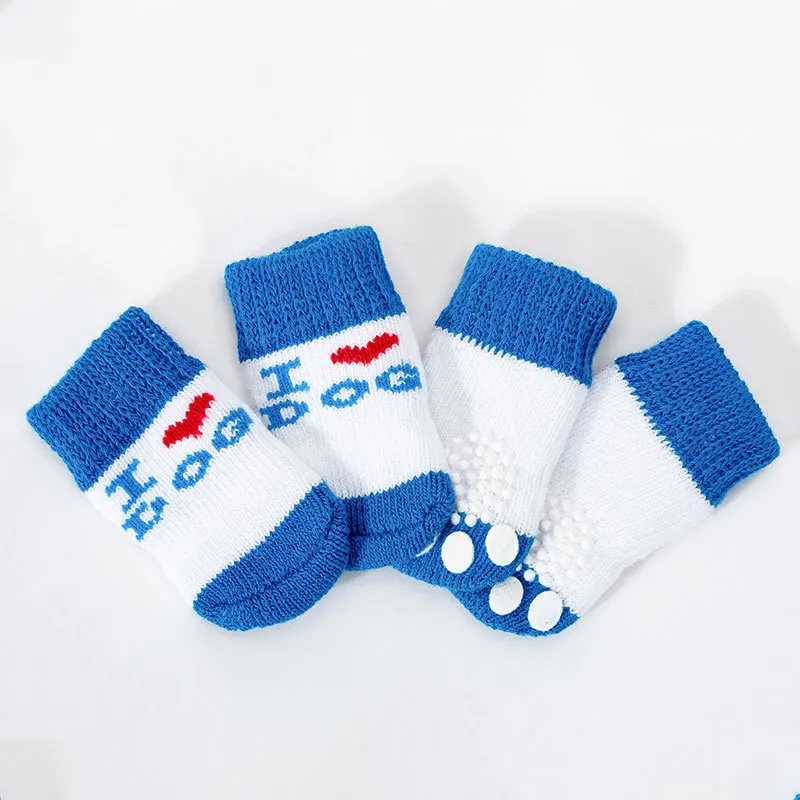 thumbnail image 1 of 4 calcetines de invierno para perros y gatos pequeños, de punto, cálidos, antideslizantes, protectores gruesos para patas de chihuahua, accesorios para mascotas, 1 of 5