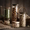 Storage Jar Hermetic Pots for Food Sealed Container Tea Coffee Sugar Storage Jars Glass Jar With Lid Airtight Food Containers 6