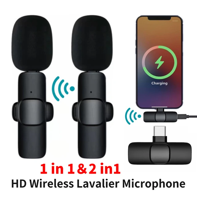 Wireless Lavalier Microphone for Phone(Type C), Wireless Microphone for  Video Recording, Live Stream, Noise Reduction & Plug-Play(No Need  App/Bluetooth) 