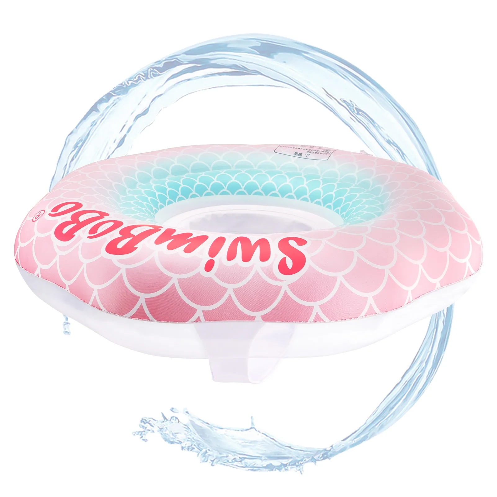 Swimbobo Baby Beauty Mermaid Floating Ring Girl Water Toy Children PVC Inflatable Swimming Seat Rings For Pool Summer Portable 3