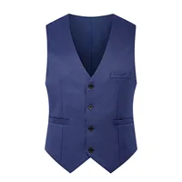 2024 Spring and Autumn New Style British Fashion Men's Suit Vest Slim Waistcoat Men's Vest Korean Style Suit Vest 2