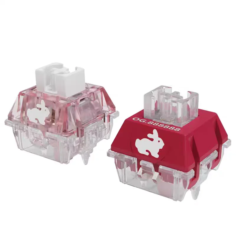 TTC Rabbit Silent Switch RGB Version Transparent Pink 5 Pins 42g Custom Mechanical Keyboard Switches Fast Speed Fine lubrication 10 Sf3427655a3944986b1cfa10d9111083ci