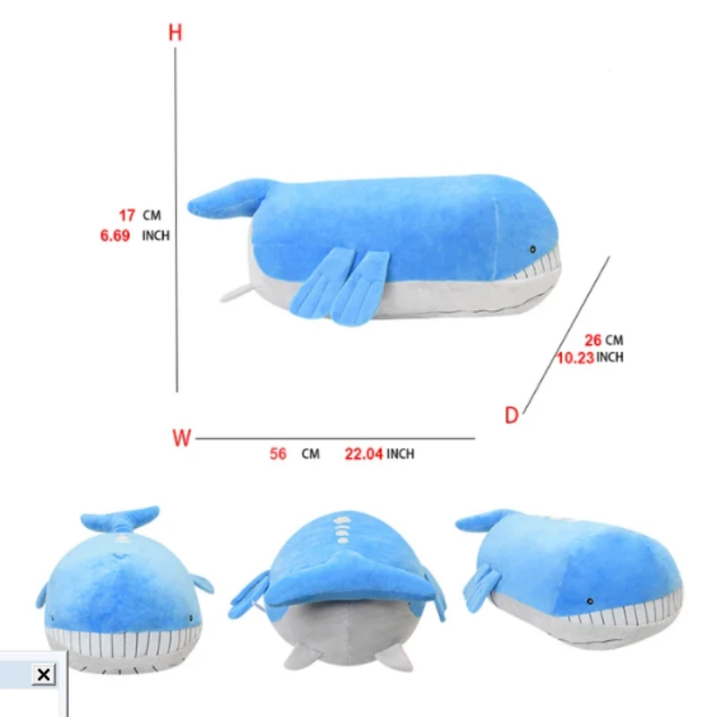 Stuffed Animal Wailord Pillow Wailord Poké Plush 57