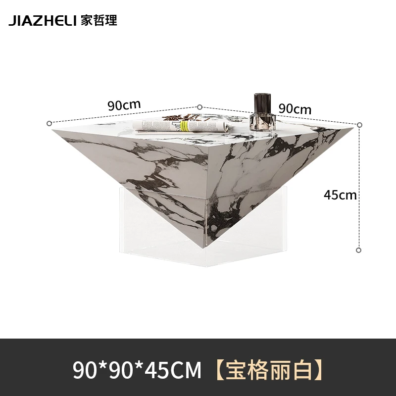 طاولة قهوة فنية جديدة راقية مصممة من حجر الأكريليك...