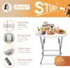 32" Round Folding Commercial Banquet Table, Portable Plastic Coffee Card Dining Table for Kitchen or Outdoor Party Wedding Event 6