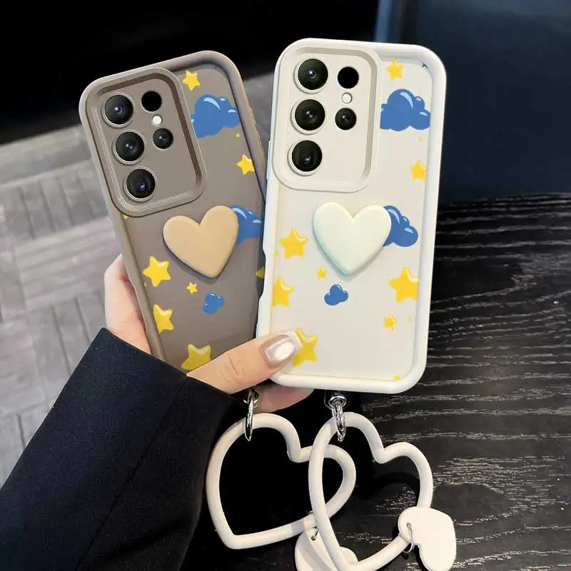 Yellow Star Phone Case Set with Lanyard and Craft Embellishments - 3 Pieces