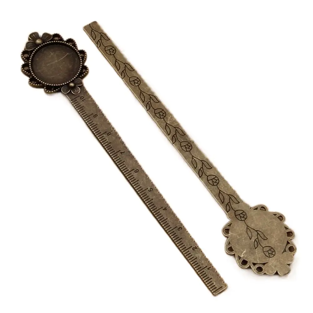 NBEADS 10 Set Per Segnalibri Fai-da-te Con Cabochon In Vetro Trasparente E Base In Lega – Ciondoli Per Gioielli E Artigianato - 3