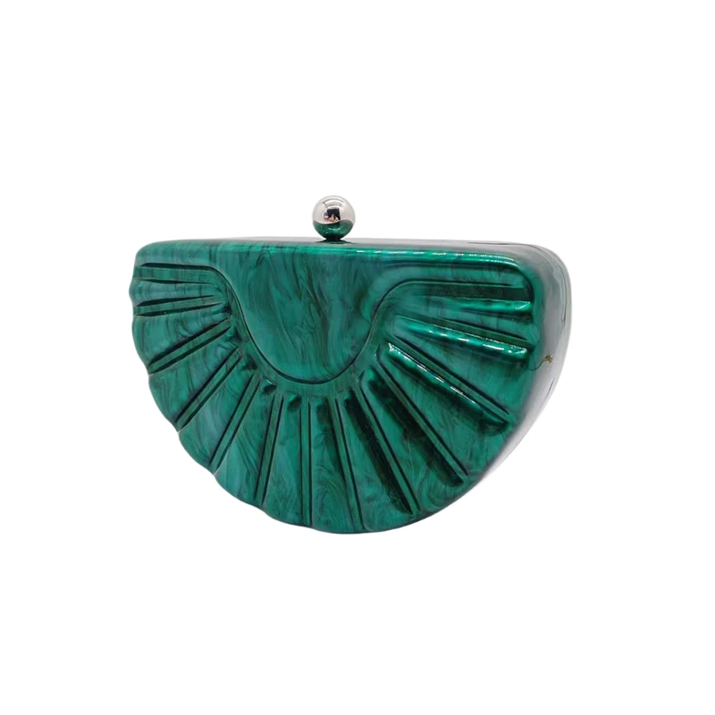 

Fashion Shell Semicircle New Clutch Bag Crossbody Acrylic Shoulder Bags Dinner Clutches For Wedding Evening Rhymestone Luxury