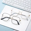 Diopter 0 -0.5 -1.0 To -6.0 Big Frame Square Minus Glasses With Prescription Women Men Metal Full Frame Nearsighted Eyeglasses 6