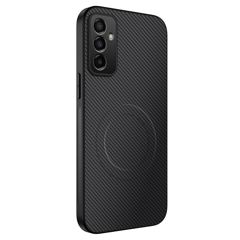 Magnetic Wireless Charge Carbon Fiber Armor Shockproof Case Cover