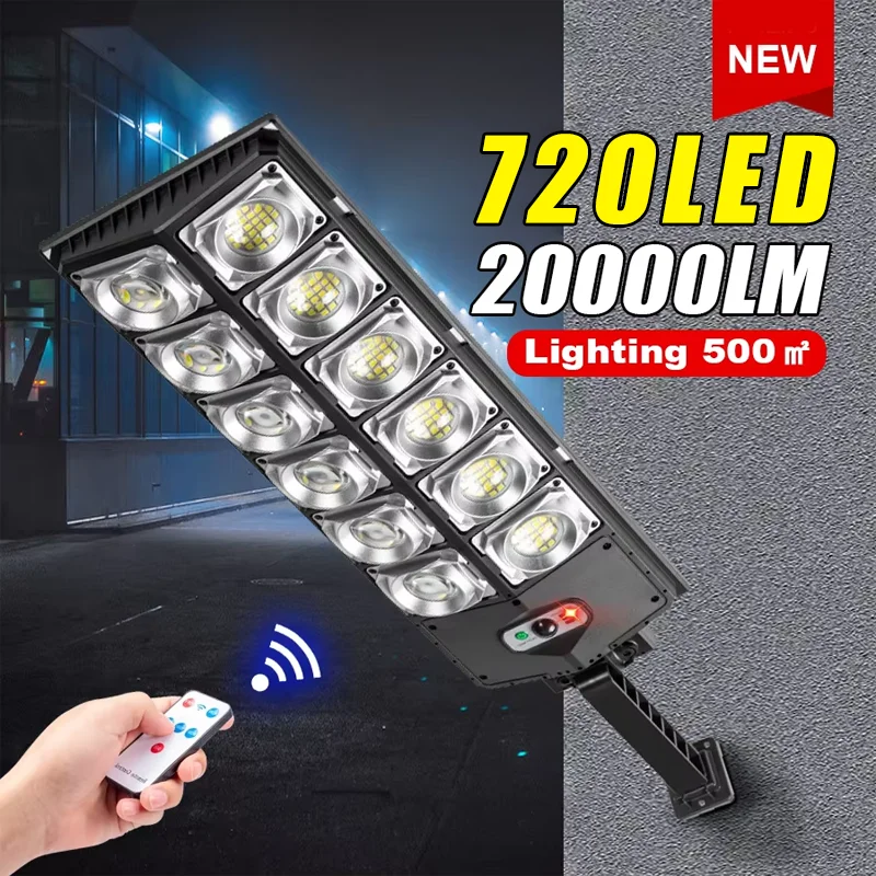 led street lamp solar garden lights led lamp led wall light Powerful Solar Lights Outdoor Super Bright Solar Street Light 720 LED Wall Lamp Spotlight for Garage Garden Yard