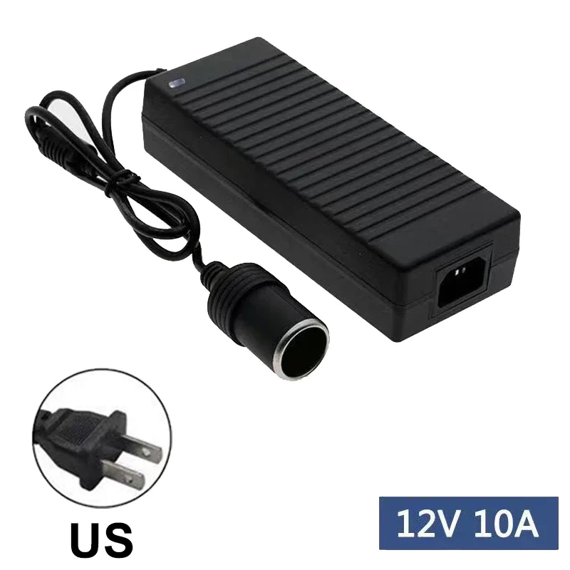 차량용 전원 어댑터 변환기 AC 어댑터 DC 110V/220V를 12V 10A 전원 어댑터로 변환, 차량용 액세서리