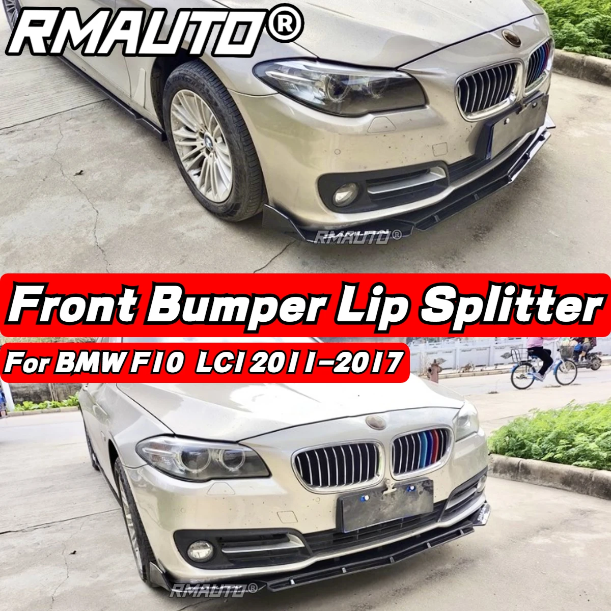 F10 Labbro Anteriore Auto Paraurti Anteriore Splitter Lip Spoiler Diffusore Paraurti Guard Body Kit Per Bmw F10 Lci 2011-2017 Accessori Auto