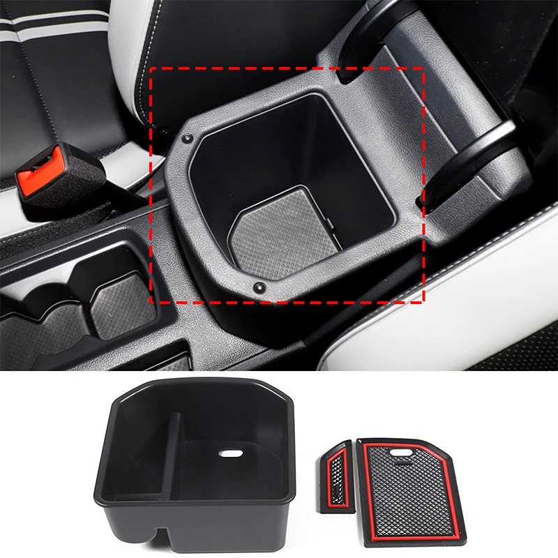 

For Volkswagen T-ROC ABS black car center console armrest box storage box car accessories