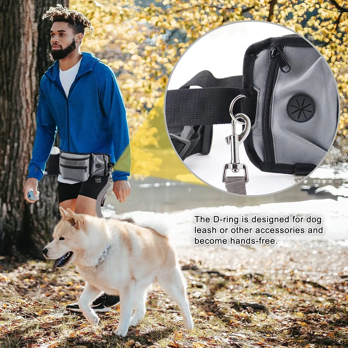 Portable Dog Treat Bag Outdoor Dog Treat Pouch for Training Feeding Bag Large Capacity Pet Trainer Waist Supplies
