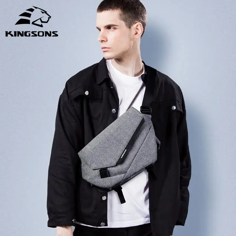 Men Crossbody Bag Kingsons Male Messenger Bag Waterproof Sling Bag Small Chest Bag 10 Inch Tablet Bag Business Casual 2023 images - 6