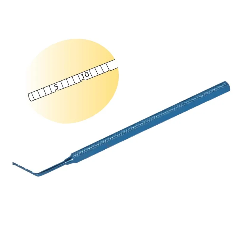 

Titanium Alloy Helveston Scleral Marking Ruler Ophthalmic Eye Instrument 0-10mm Scale