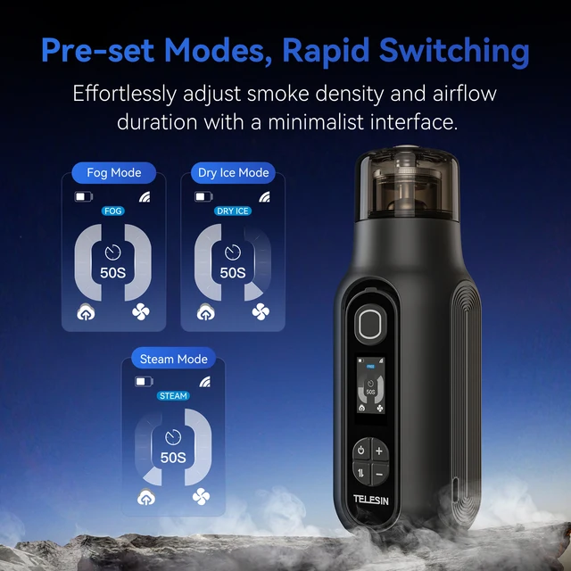 TELESIN C40 40W Portable Hand-Held Fog Machine Dry ice Smoke Effect Powerful Photography Smoke Machine for Film Productions 4