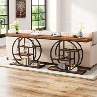 Table console Tribesign, table d'entrée à 4 niveaux, table de canapé industrielle de 105 cm pour le salon, table de couloir de foyer pour entrée 4