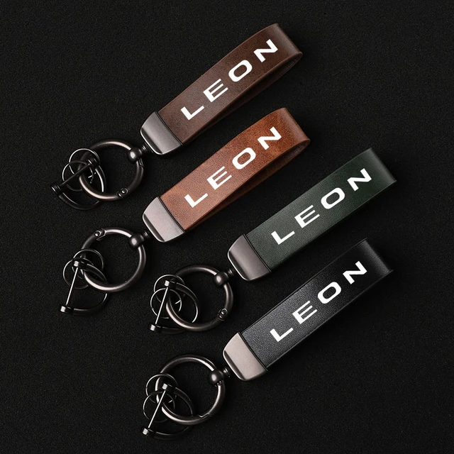 LLavero de cuero a la moda para hombre y mujer, correa de llave con  logotipo de coche, accesorios personalizados para Seat Leon, regalo de  negocios - AliExpress