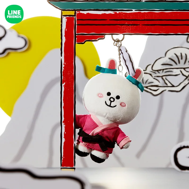 Line Friends Anime Kung Fu Panda Series Bag Hanging Kawaii Brown