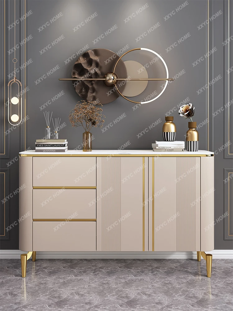 

Simple Shoe Cabinet Stone Plate Sideboard Cabinet Home Living Room Paint Chest of Drawers Locker