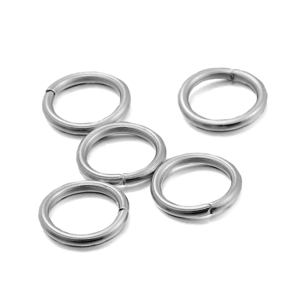 100-200Pcs/Lot Stainless Steel Open Jump Rings Split Rings Connectors for DIY Jewelry Making Accessories Supplies Wholesale