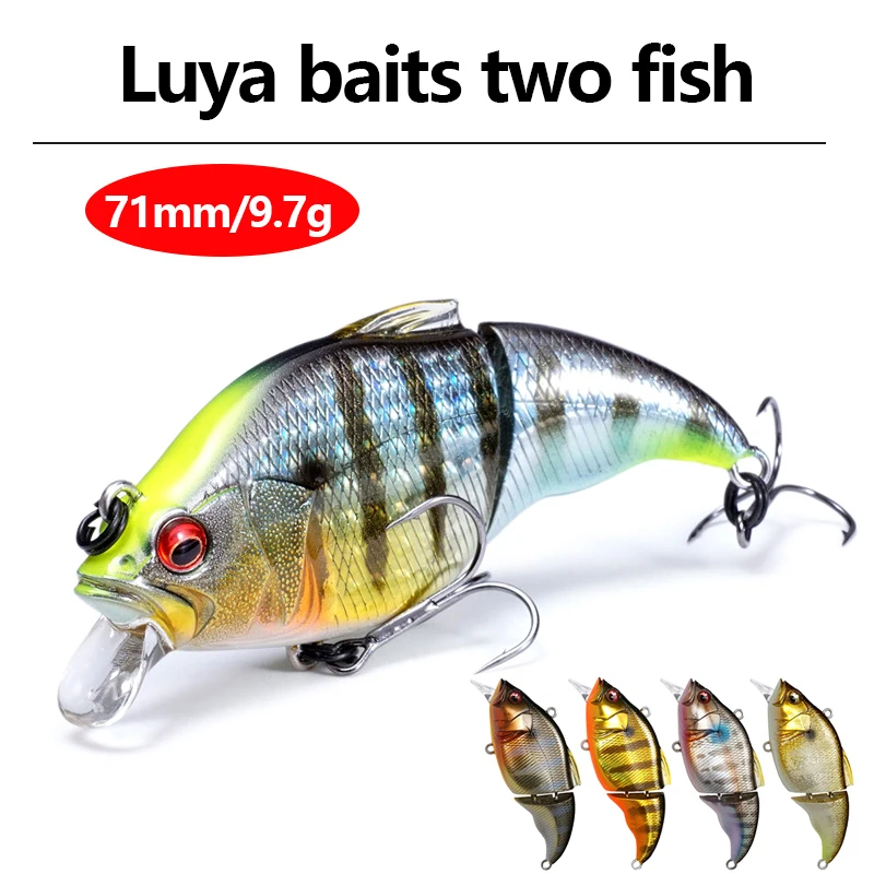 

1 Pc Lua Bait Two Section Fish 71mm/9.7g Floating Minnow Warbler Horse Mouth Hard Bait False Bait