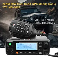 TYT Mobile Transceiver MD-9600 GPS VHF136-174MHz UHF400-480MHz Dual Band Voice Record VOX 50W DMR Digital & Analog Walkie Talkie 2