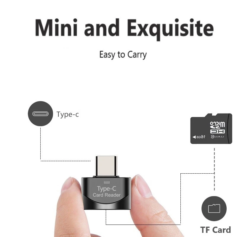 Portable USB 3.1 Type C Card Reader USB-C TF Micro SD OTG Adapter Type-C Memory Card Reader For Samsung Macbook Huawei LeTV card reader