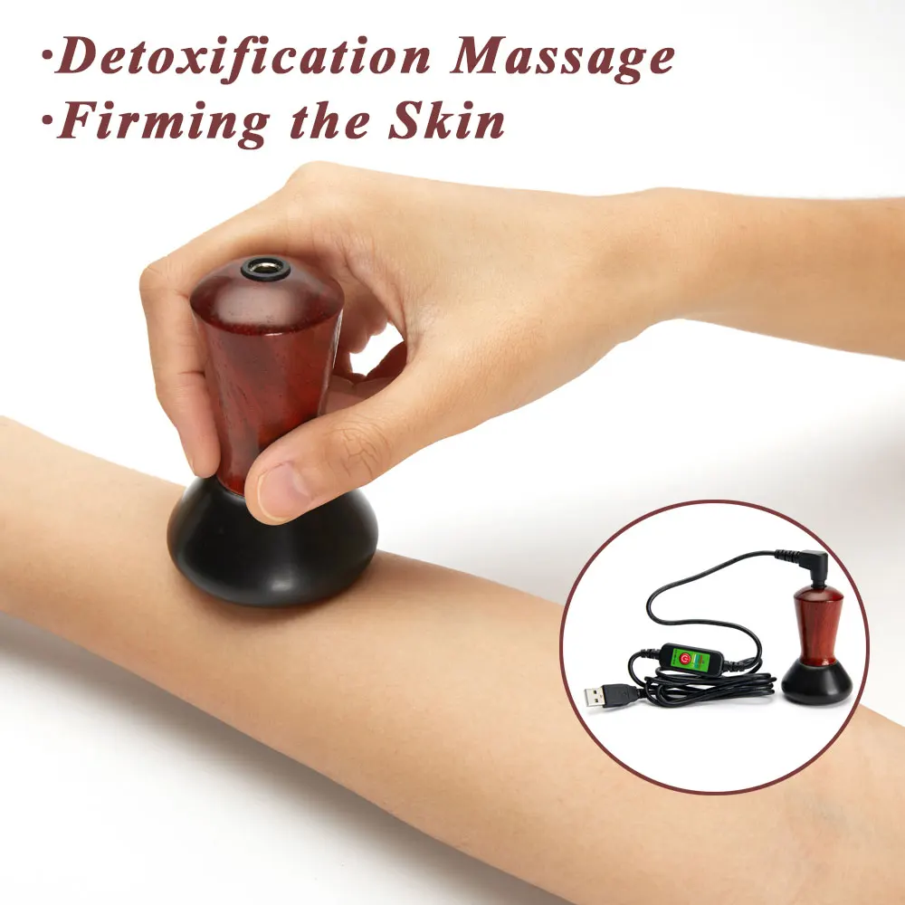 Electric Heating Bian Stone Gua Sha Massager Hot Compress Body Physiotherapy Tool for Face Eyes Improve Guasha Cupping Therapy