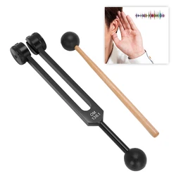 OM136.1 Tuning Fork Aluminum Alloy Tuning Fork Hammer Sound Healing Therapy Tool Set Tone Tuning Fork Tuner Yoga Physiotherapy