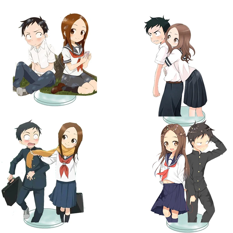 Anime Karakai Jouzu no Takagi-san 3 Teasing Master Takagi-san Nishikatakun  Stand Figure Display Cosplay Acrylic Charm Desk Decor - AliExpress