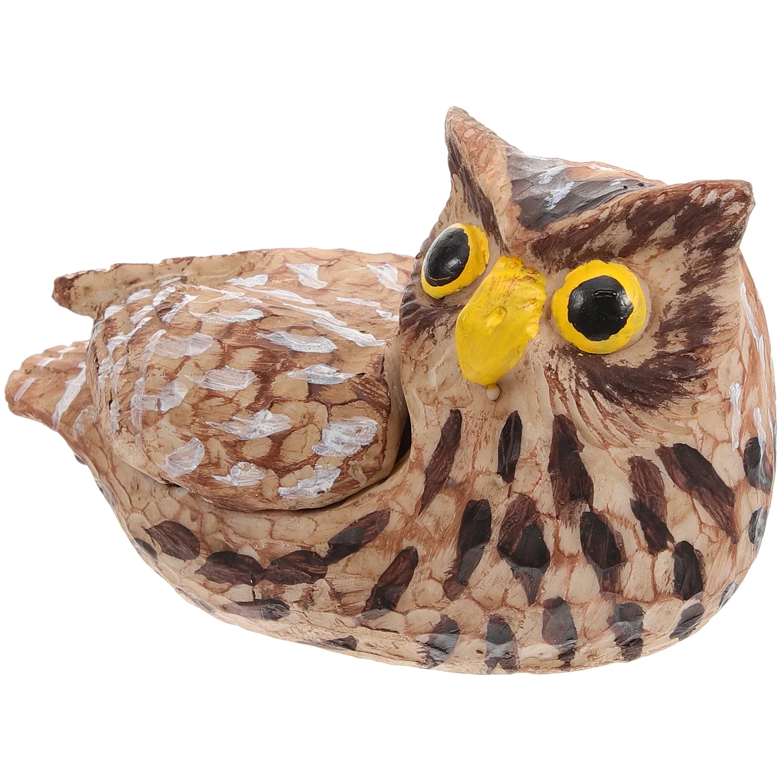 

Owl Statue Figurine Key Box Resin Crafts Hidden Animal Holder for outside