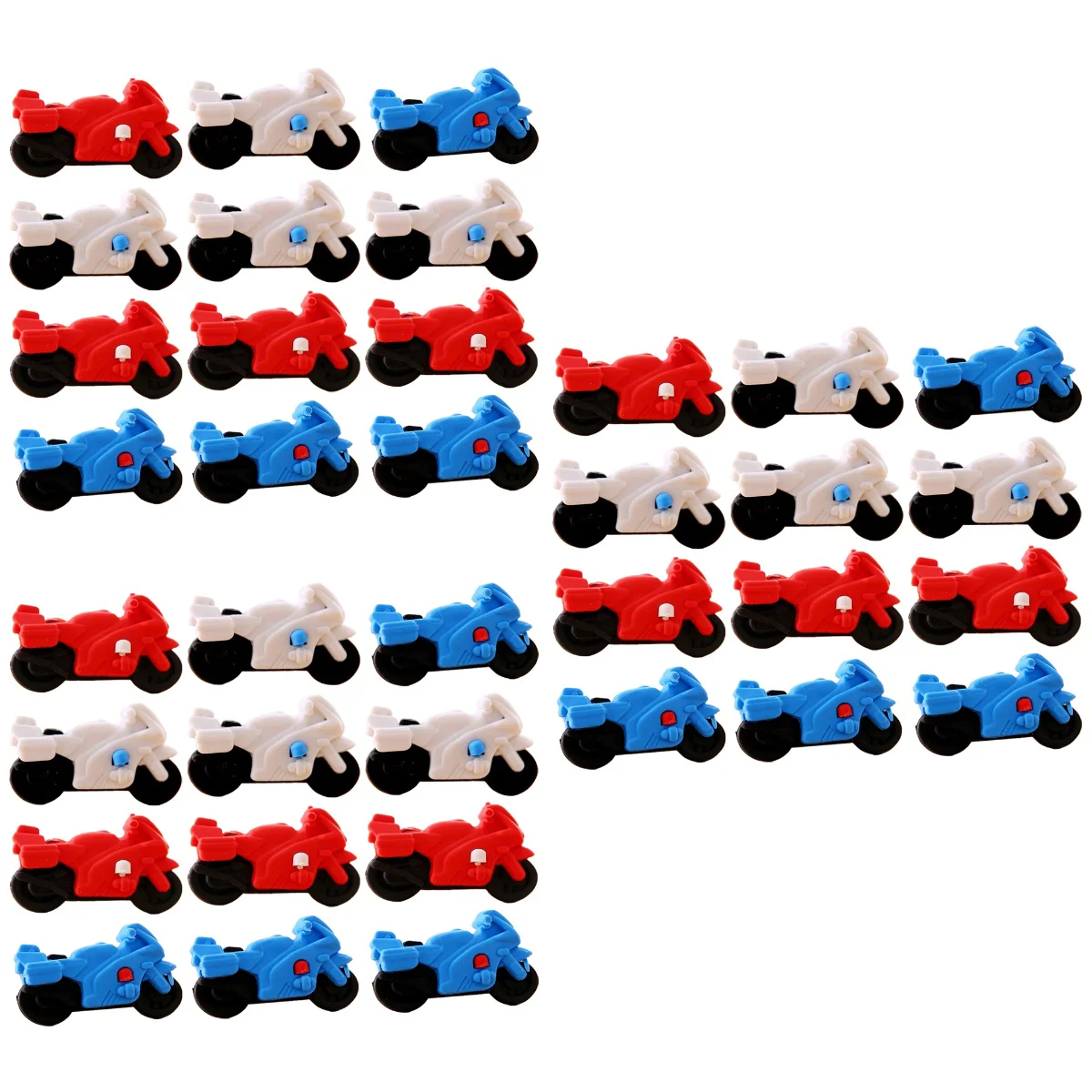 

36 Pcs Eraser Adorable Erasers Kids Puzzles Painting Motorbike Shaped for Small Cartoon Lovely Fun Students Bulk Cool