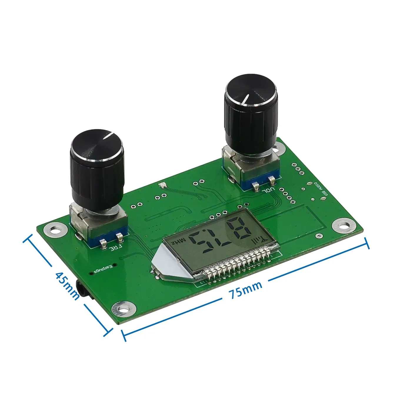 DSP PLL Digital Stereo FM Radio Receiver Module Board 87108MHz With Serial Control Frequency