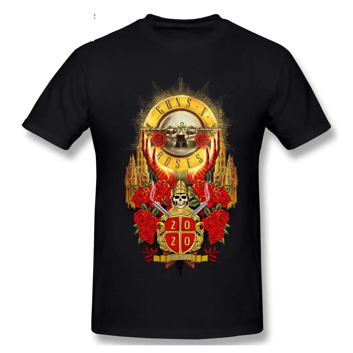 

2021 New Fashion Rock Guns N Roses T Shirts Band Men Woman Clothes Heavy Metal TShirt Print Hip Hop T-Shirts Tee Tops