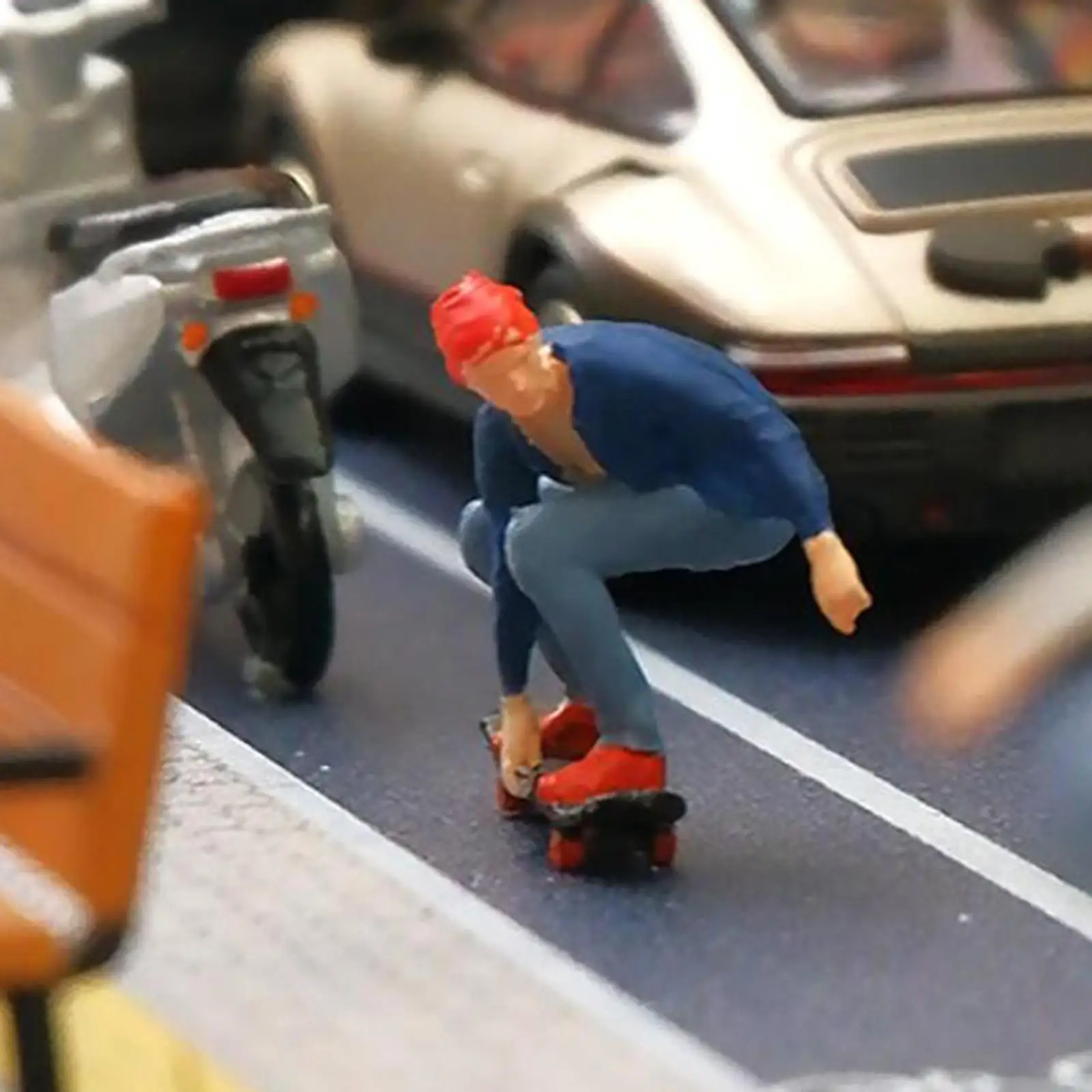 1/64 フィギュア 4体 ミニカー ジオラマ用 フィギュア 開封】1/64 メカニック 整備士