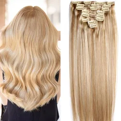 Chocola Brazilian Remy Clip in Human Hair Extensions 8pcs Set 80g Clip In Human Hair Extensions Natural Straight