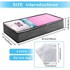 Underbed Storage Bag 90L Large Under Bed Storage Box with Zipper Bags Organizer for Clothes Duvets Blanket Quilt Non-woven 2