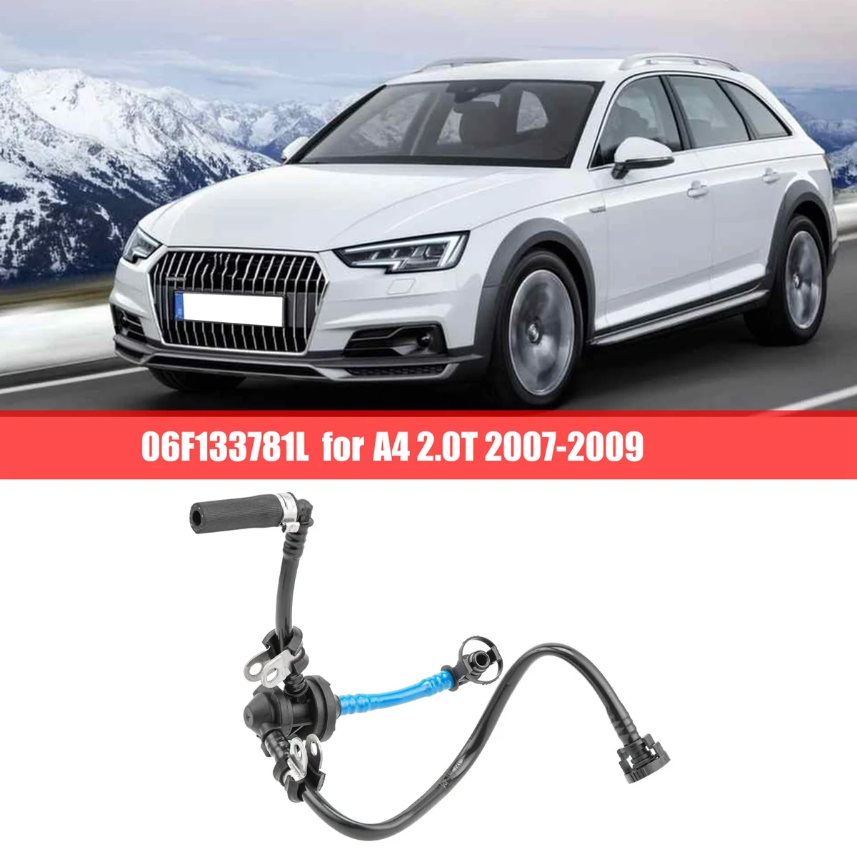 

Комплект шлангов обратного клапана для вейпа 06F133781L, автомобильный вакуумный обратный клапан для Audi A4 2,0 T 2007-2009