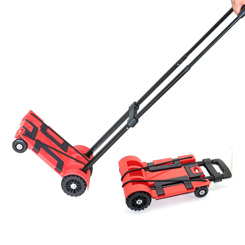 HeavyDutyFoldableHandTruckWheelTrolleyPortableHomeUseFoldingTransportTrolley